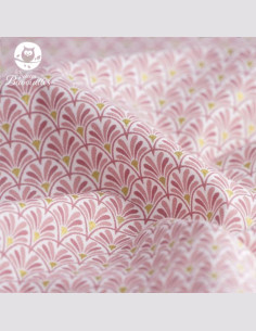 Tissu eventail rose
