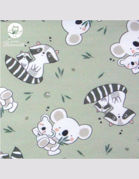 Tissu koala racoon Tissu koala racoon