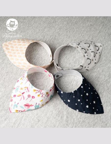 Bavoir bandana imperméable fille souris