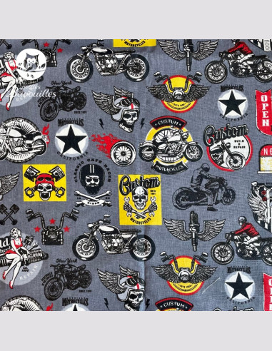 Bavoir bandana imperméable rockabilly et moto