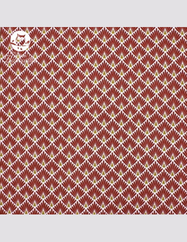Coton réutilisable lavable tout doux fait main paon rouge brique