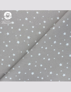 Coton réutilisable lavable tout doux fait main étoile grise 2