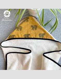 Grande cape de bain fait main ours